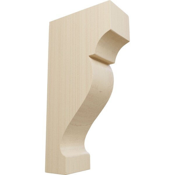 Ekena Millwork 1 3/4"W x 3 1/2"D x 7"H Small Dearborn Wood Corbel, Rubberwood CORW02X07X04DRRW - main